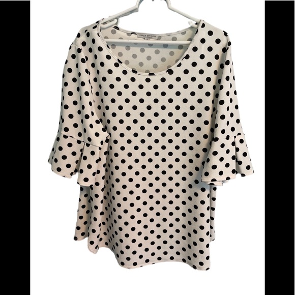 Green Envelope polkadot top size 2X - Picture 1 of 8